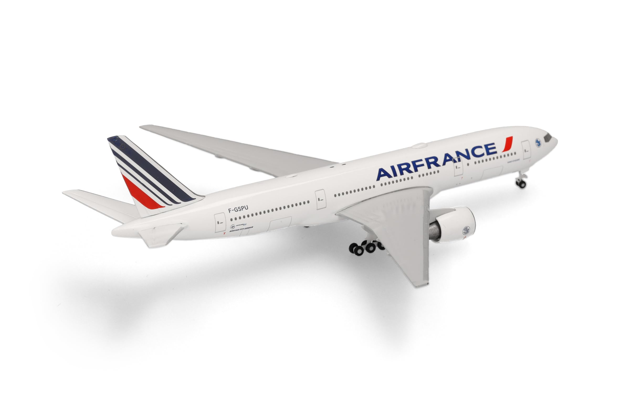 Herpa modellino aereo Air France Boeing 777-200, miniatura in scala 1:500, oggetto da collezione, modello di aereo senza supporto, metallo