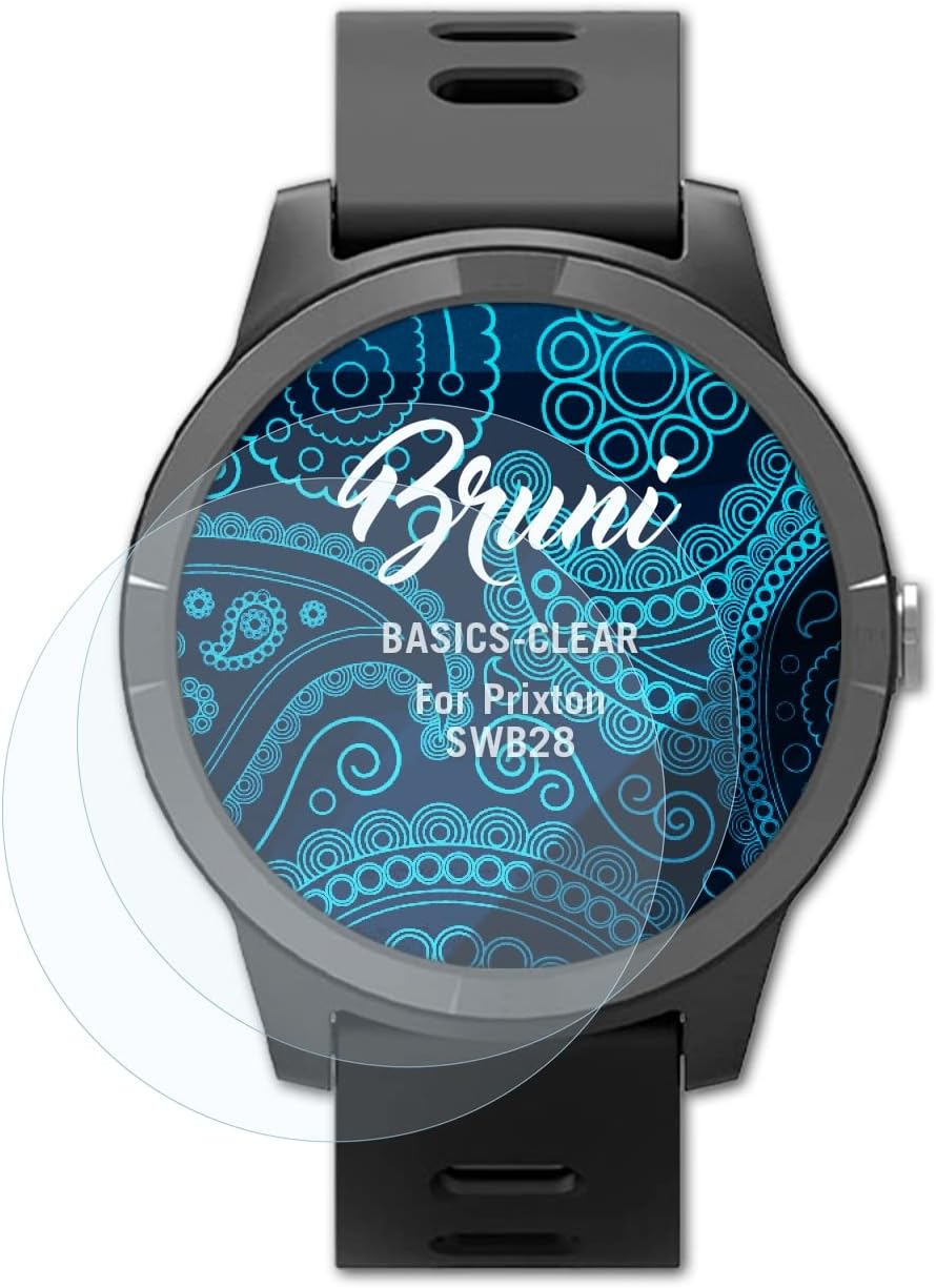 Bruni Screen Protector compatible with Prixton SWB28 Protector Film, crystal clear Protective Film (2X)