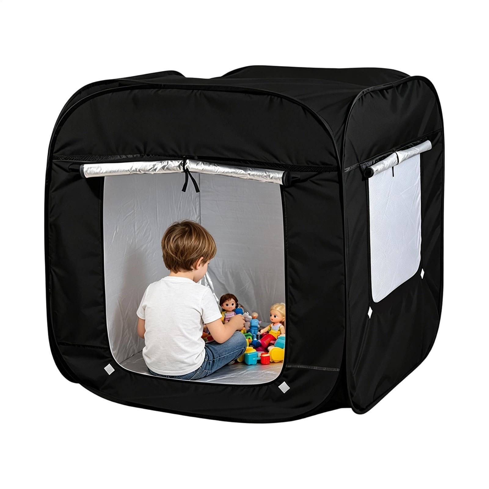 Kinder Pop-up Sensorik Wasserfestes Versteck mit | Großes Blackout Autismus- Geeignet für Kinder und Zimmer, Zuhause Hinterhof Camping Outdoor Reisen und Lesen Lernen