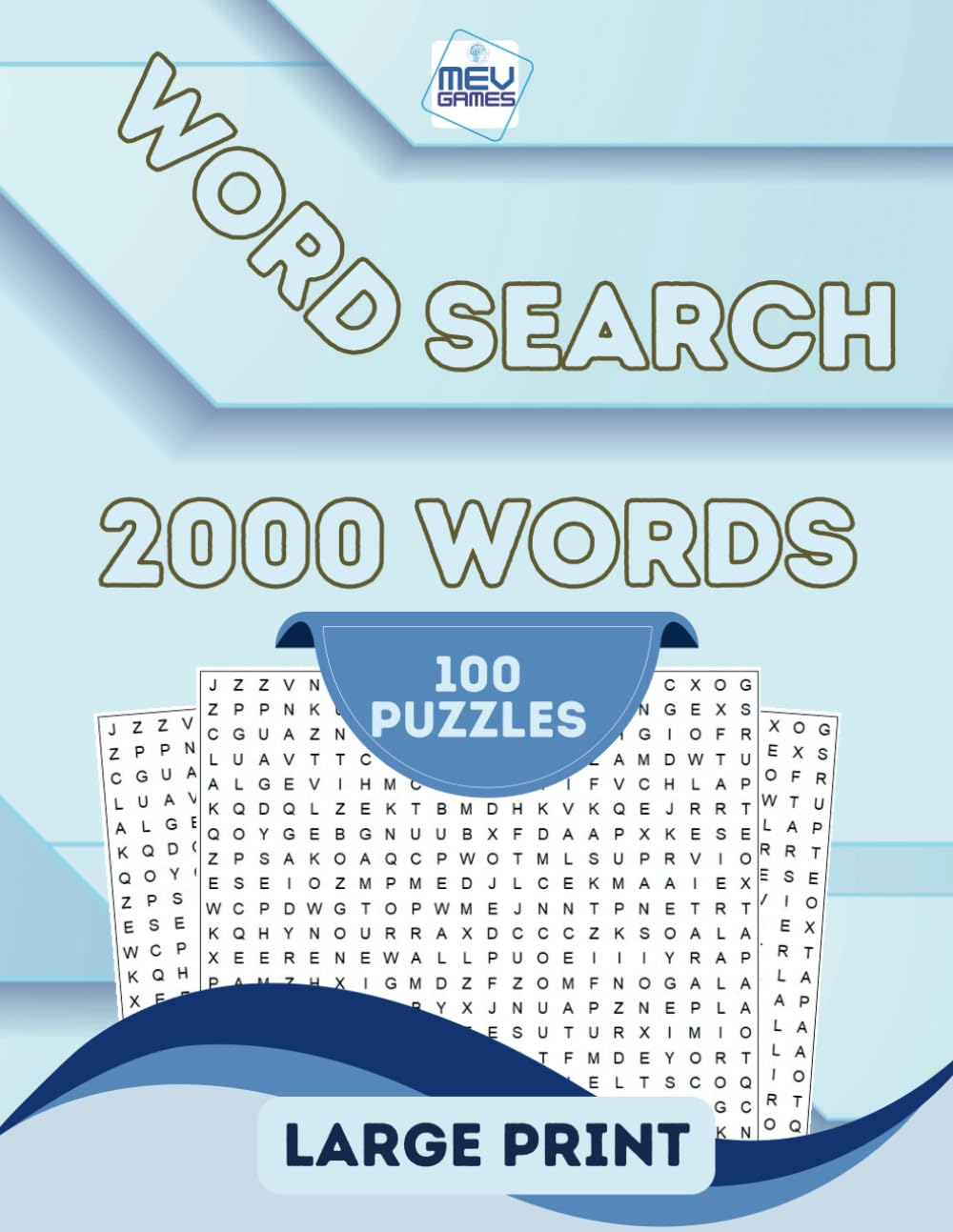 MEV Games - Large Print Word Search: Relaxing Puzzle for Adults Seniors & Teens - Entertaining, Mentally Stimulating, Improve Focus And Mental Agility Making it a Brain-Boosting Pastime