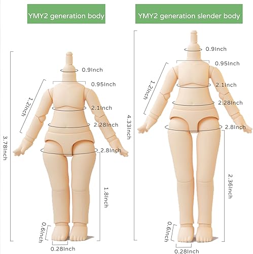 Miniatura 2 de YMY OB11 - Cuerpo de muñeca versión mejorada de tamaño normal Clay Man GSC articulación móvil muñeca modelo BD figura de acción Halloween para niños