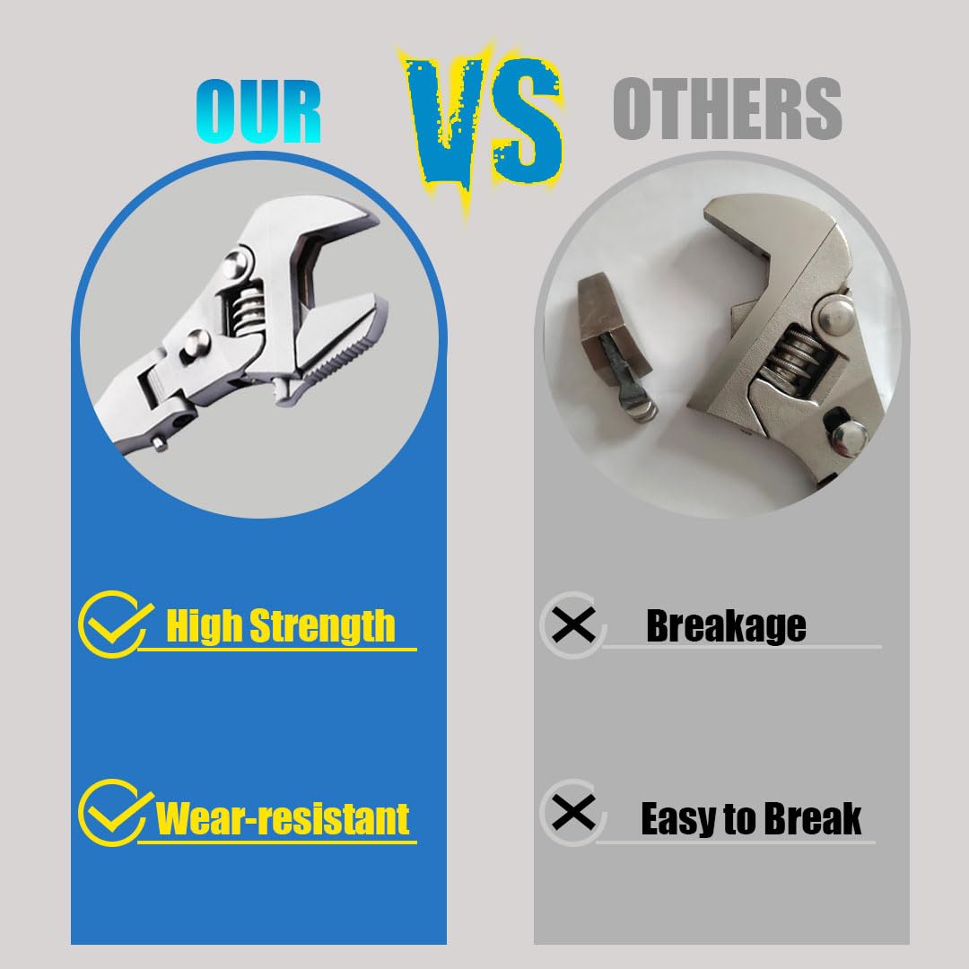 Flex Head Adjustable Wrench - 10-12.4 Inch -6