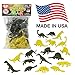 TimMee Plastic DINOSAUR Figures: Green & Yellow 48pc Dino Set - Made in USA
