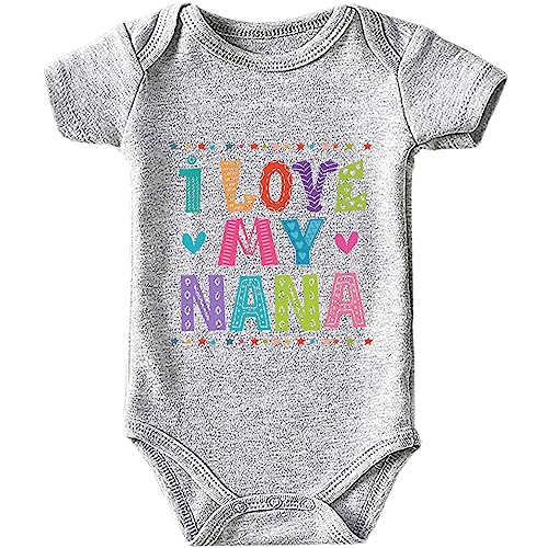 Image of I Love My Nana This Much Grandma's Onesie Newborn Boys Girls Baby Onesie Baby Romper 0-3 Months