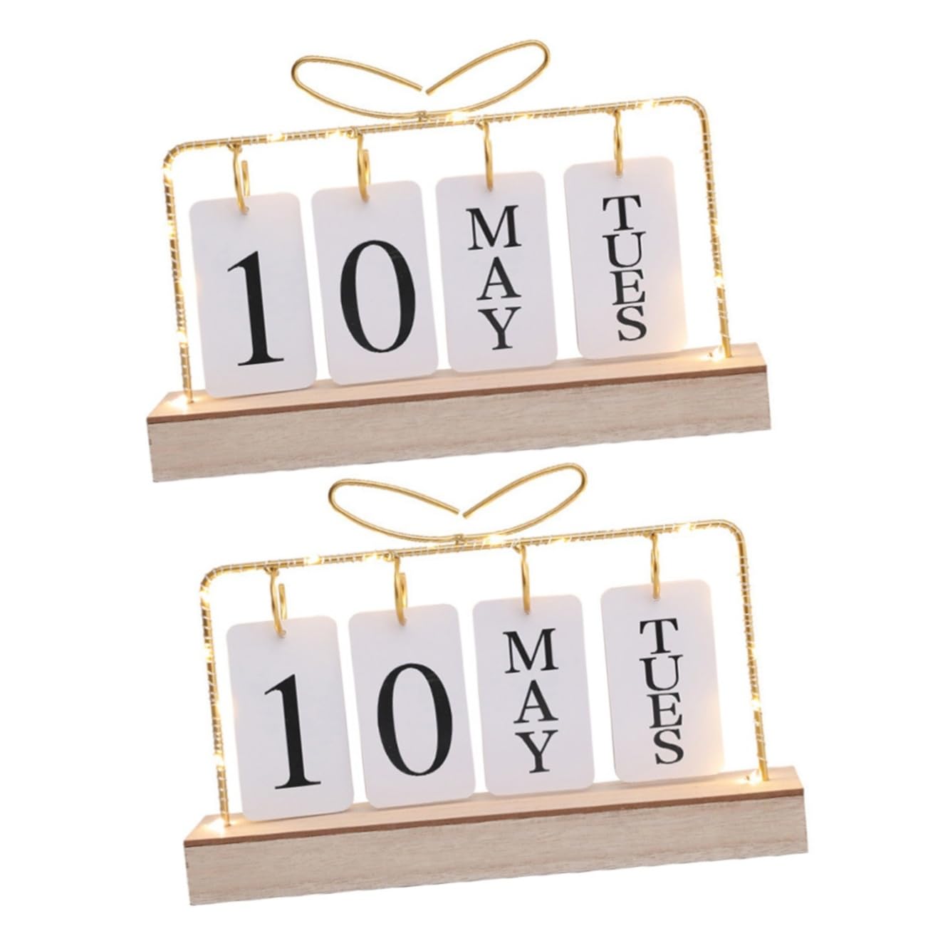 2 Pz calendario calendari da tavolo arredamento dell'ufficio scrivania d'epoca topper da scrivania portalibri mensola libreria promemoria della data dell'ufficio ferro da stiro
