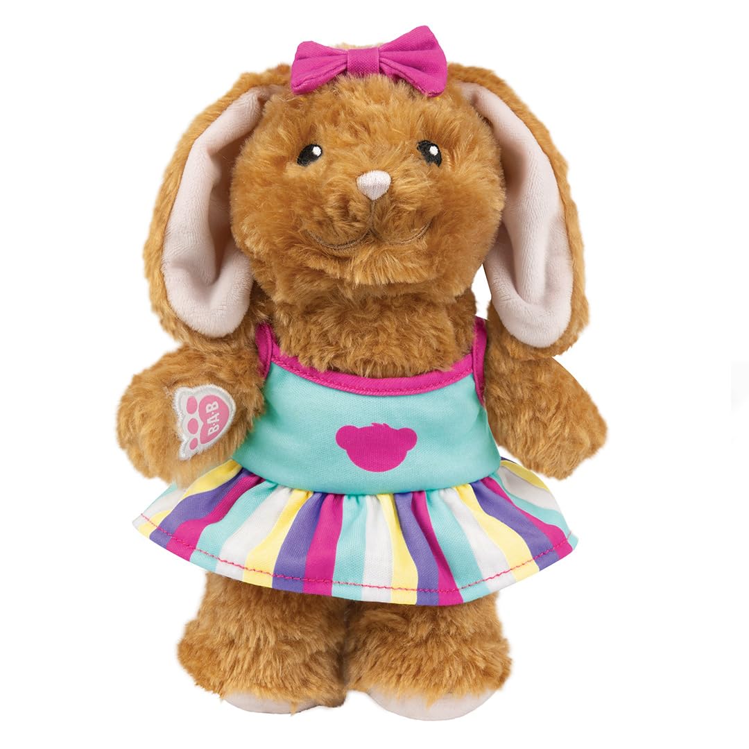 Casdon Build-A-Bear Workshop Mini Dress & Bow Outfit - Clothes for 9 Inch (22.9cm) Mini Build-A-Bear - Includes 1 Outfit - Ages 3+