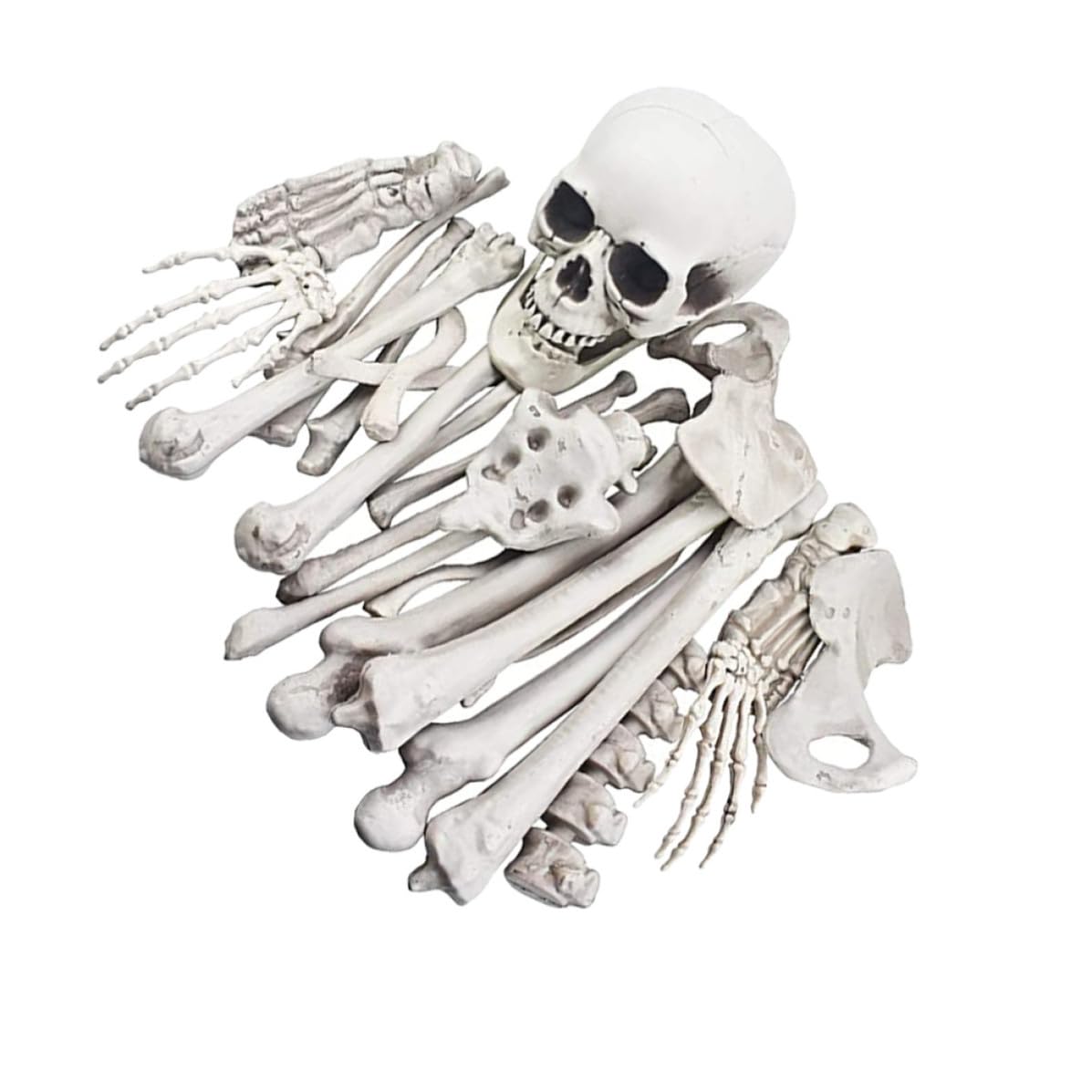 Decorazione di Halloween Ossa Scheletro in Plastica Bianco Realistico per Decorazioni Casa e Festa di Halloween per Ambienti Esterni e Party
