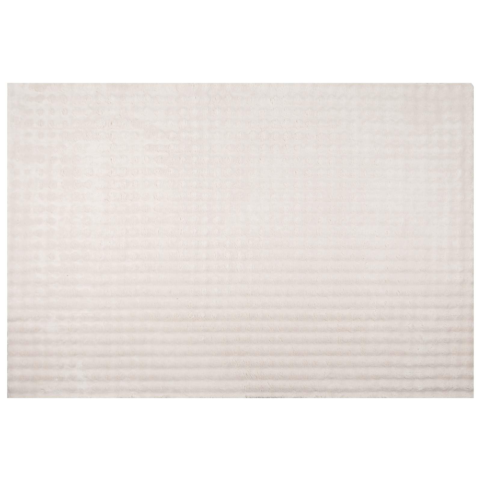 Dywan poliestrowy beżowy 170 x 120 cm | Można prać w pralce, antypoślizgowy, do ogrzewania podłogowego, nowoczesny design, miękka tekstura