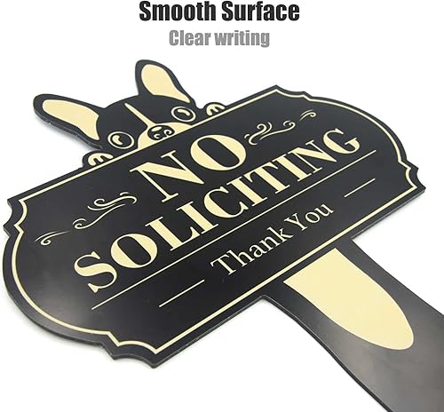Miniatura 5 de Letrero de "No Soliciting para casa", divertido letrero de metal para patio al aire libre para decoración de puerta y patio, regalos para dueños de