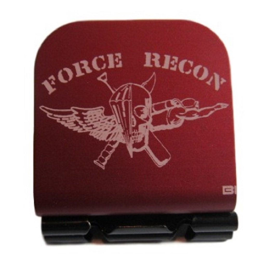 USMC Force Recon Jack Laser Etched Hat Clip Red
