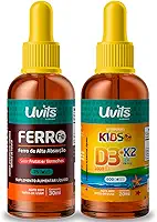 Kit Ferro Bisglicinato 30ml + Vitamina D3 K2 Kids 20ml Uvits