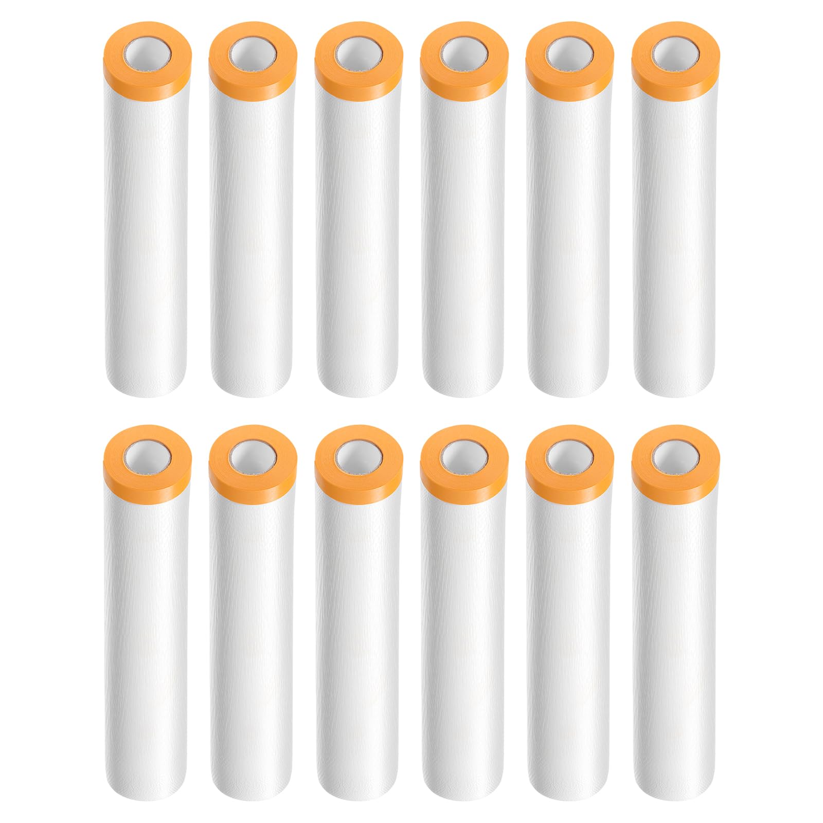 QUARKZMAN 12 Rollen vorklebende Abdeckfolie 94,5" x65,6ft Klebe- und Abdeckfolie für Maler Kunststoff Abdeckplane Film mit Klebeband Kunststofffolie für Autolackierung Abdeckung