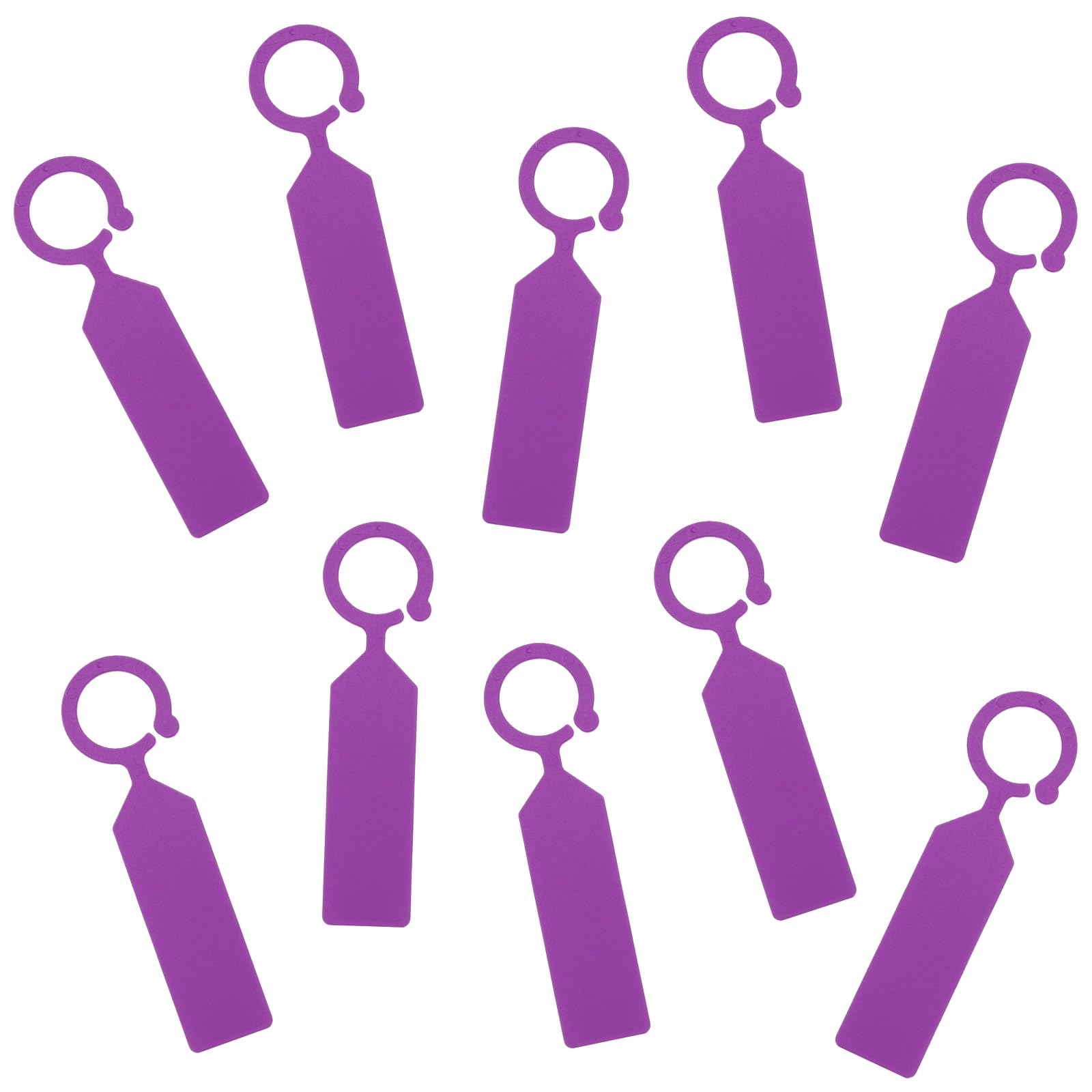 sourcing map Waterproof Plastic Plant Labels, 100 Pcs 4.3 Inch Plant Hanging Labels, Color Hanging Plant Markers for Indoor Plants,Outdoor,Garden and Greenhouse (Purple)