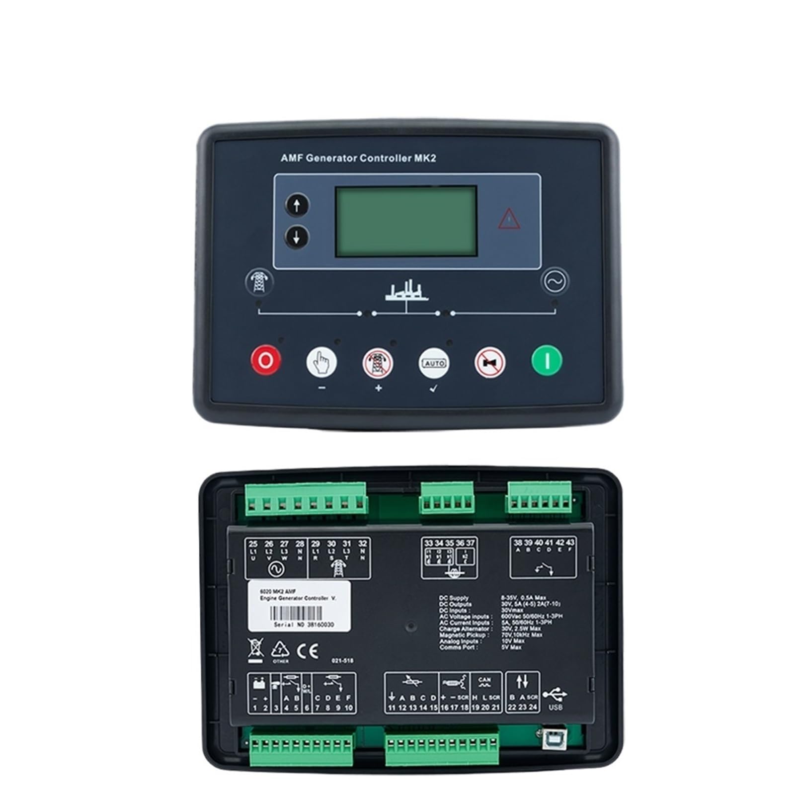 0P7BR328B DSE6020 MKII Generat Controller Panel AMF Automatic Start Mains Failure Control Module Genset Parts 6020 MK2