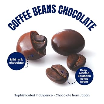 ROYCE' Coffee Beans Chocolate - Chocolate-Covered Deep-Roasted Barahona Coffee Beans | Gourmet Snack for Gifting & Indulging | Japanese Chocolate from Hokkaido (5 pouches)