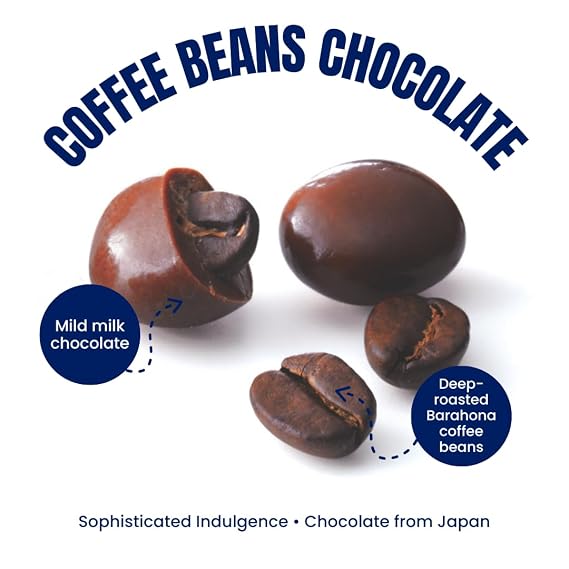 ROYCE' Coffee Beans Chocolate - Chocolate-Covered Deep-Roasted Barahona Coffee Beans | Gourmet Snack for Gifting & Indulging | Japanese Chocolate from Hokkaido (5 pouches)