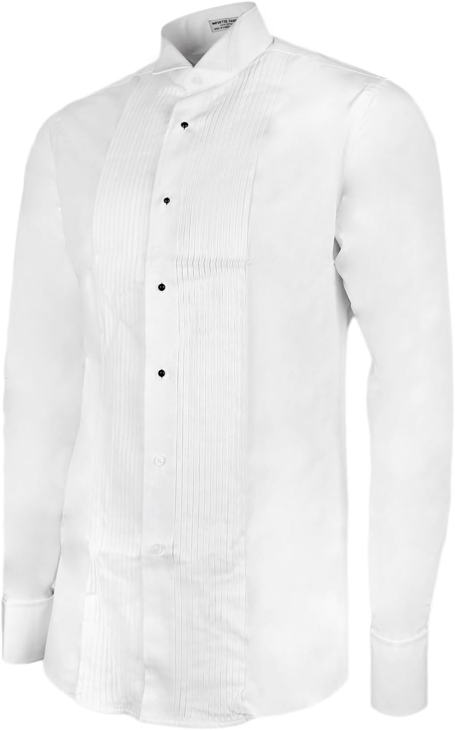 Tuxedo Shirt 100% Cotton Wing Collar with French Cuffs - Image 3