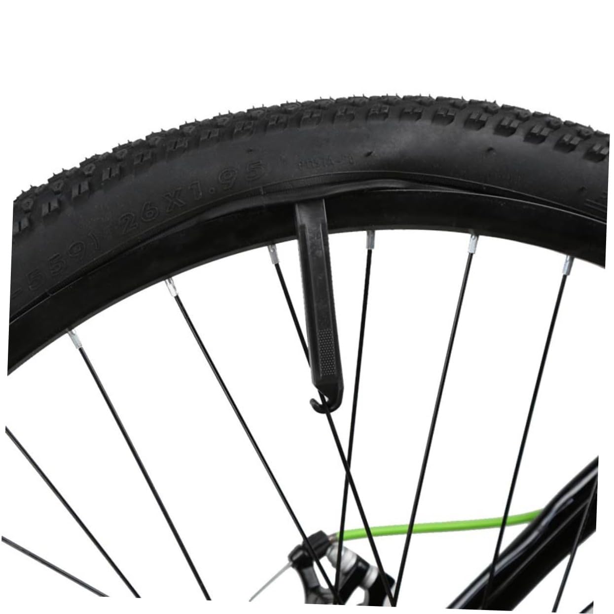 KOMBIUDA 3Pcs Bike Tire Lever Repair Tool Kit Durable Nylon Plastic Tire Pry Bars for Easy Tire Removal Essential Accessories for Bicycle Maintenance Black