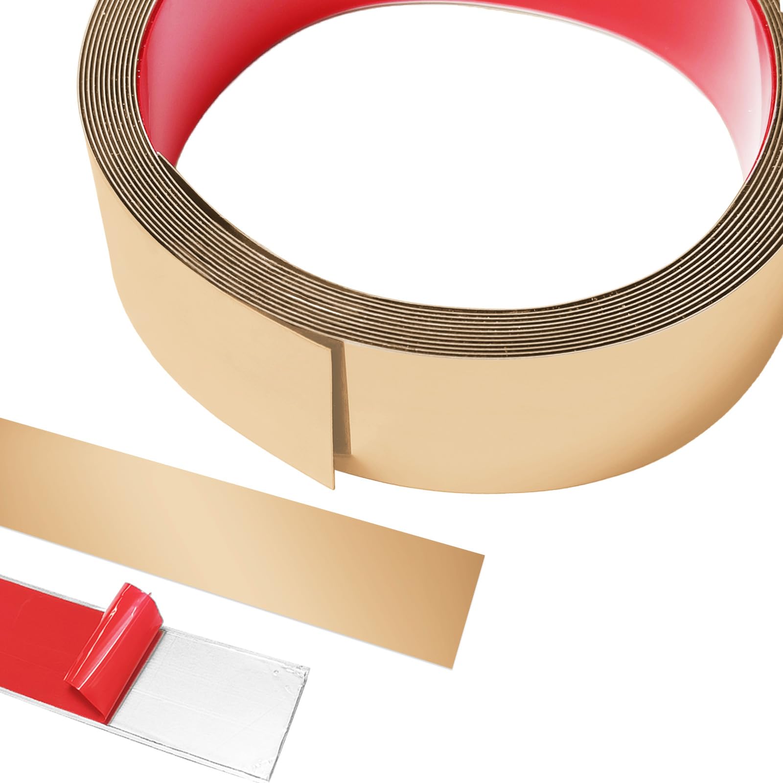 10M x 1CM Metallband Zierleisten Selbstklebend, Edelstahlble