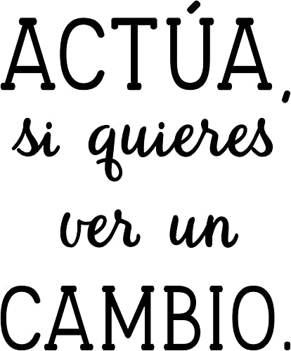 Miniatura 4 de Calcomanía de vinilo para pared, Actúa, Si Quieres Ver Un CambioTake Action If You Want to See A Change - 20.5 x 17 pulgadas - Calcomanía motivadora