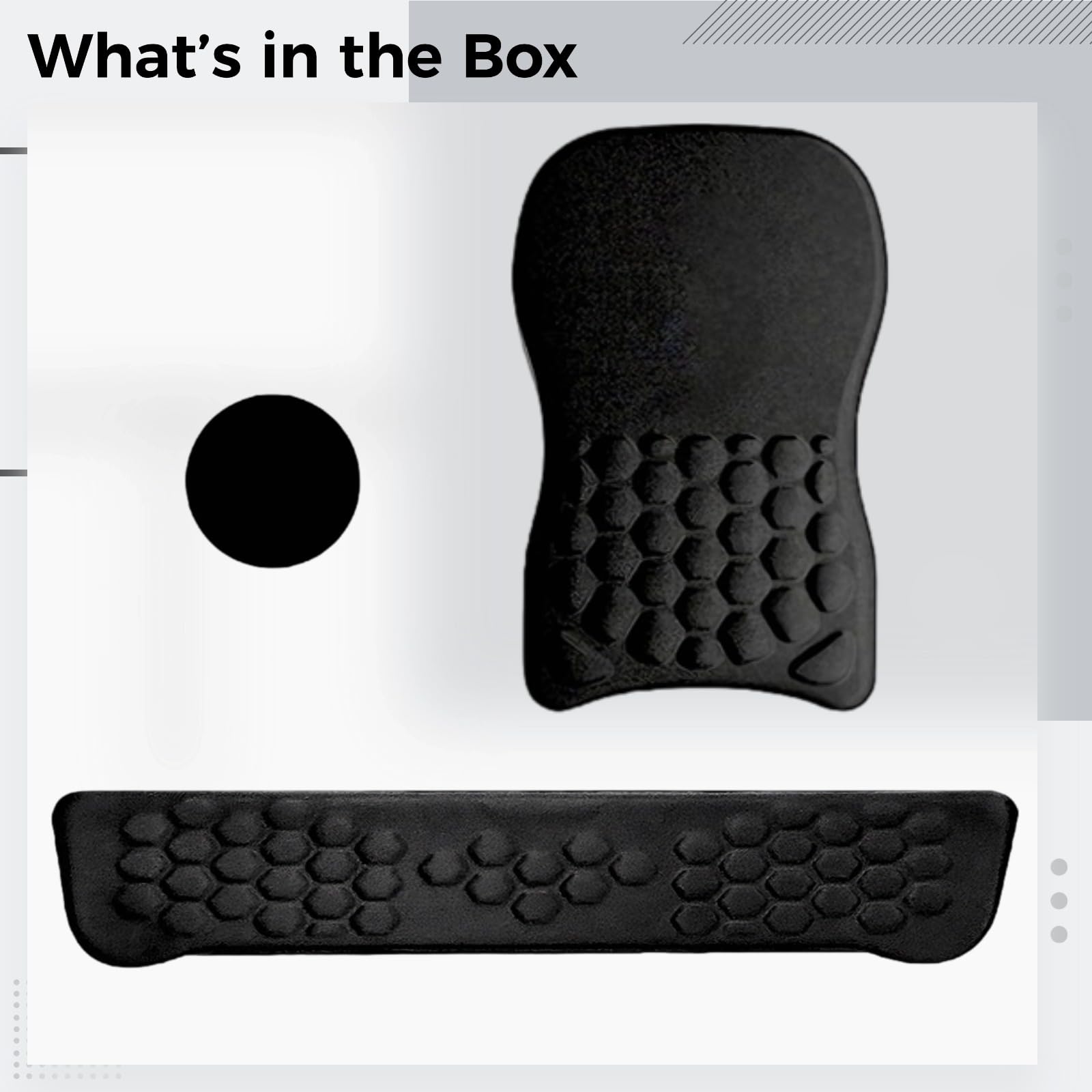 Handgelenkauflage für Tastatur und Mauspad-Set, ergonomische Handgelenkauflage für Tastatur mit Massage-Noppen, Komfort bei Karpaltunnel, inklusive Untersetzer, rutschfeste Basis
