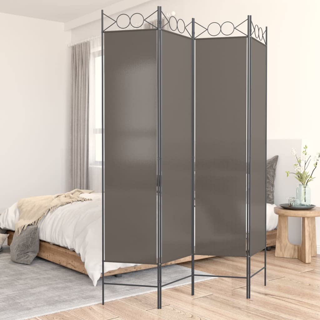 Séparation de chambre paravent 4 panneaux pour studio et salon