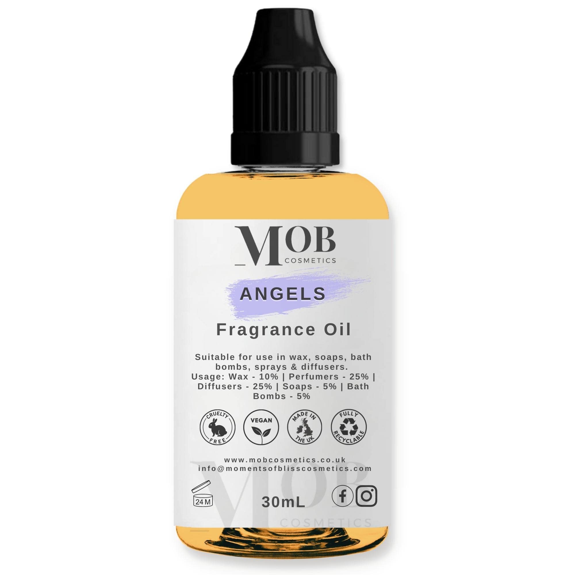Angels Luxury and Designer Fragrance Oil | Highly Concentrated | Perfect for Candles, Soaps, Bath Bombs, Diffusers, Wax Melts | UK Made | Vegan (Angels, 30ml) — image 1