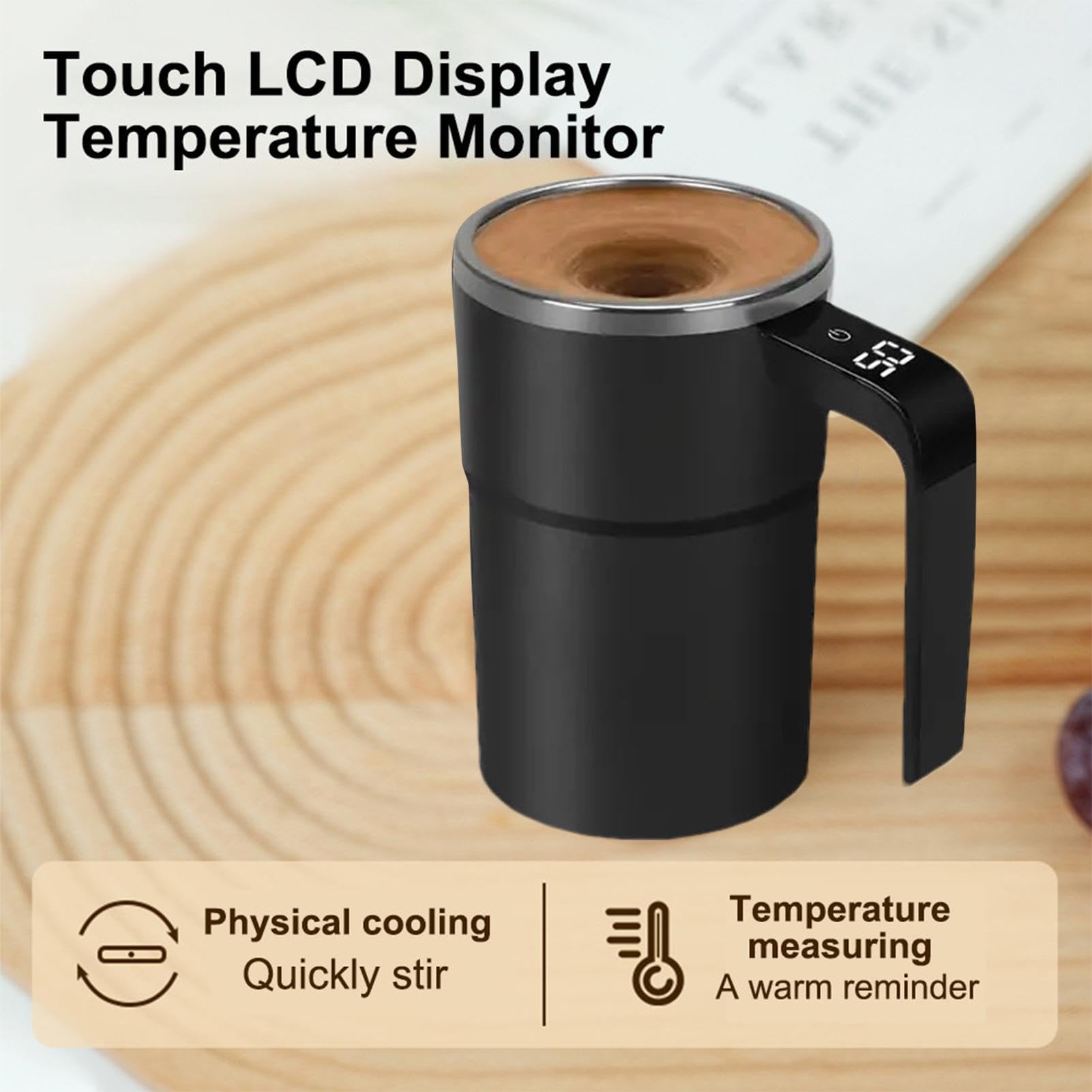 Tazza Mescolatrice Elettrica Auto Mesta - 400 Ml, Display LCD Temperatura, Per Caffè E Bevande Calde