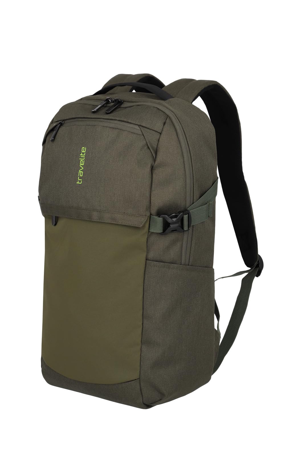 travelite hand luggage backpack, laptop backpack 15.6 inch, PATHWAY Allround, daypack made of recycled polyester with additional zipped compartment inside, clip-on function, 48 cm, 17 litres