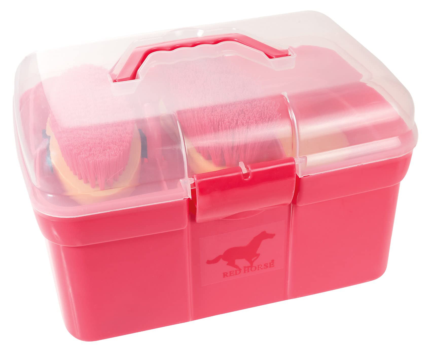 Kit de esponja para peinar el cuerpo de caballo rojo
