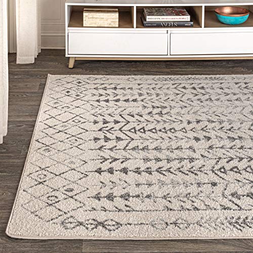 JONATHAN Y Ziri Moroccan Geometric Cream/Gray Indoor Area Rug, 8x10, Bohemian, Scandinavian, Easy-Cleaning for Living Room, Bedroom, Kitchen, Pet Friendly, Non-Shedding (MOH210A-8) - Image 7