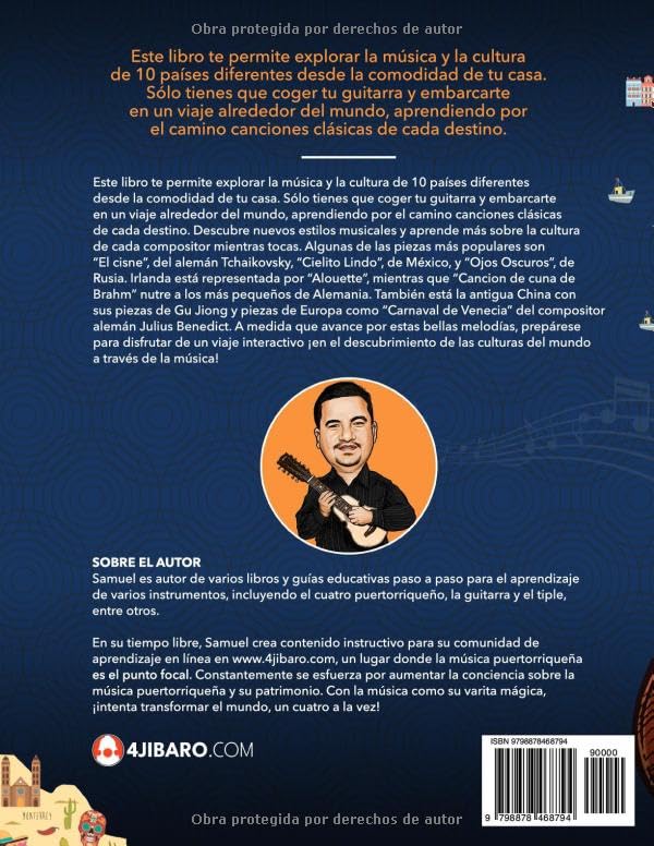 Miniatura 2 de Un Viaje Alrededor del Mundo para Guitarra Aprendiendo Canciones Clásicas de Cada Destino (Spanish Edition)