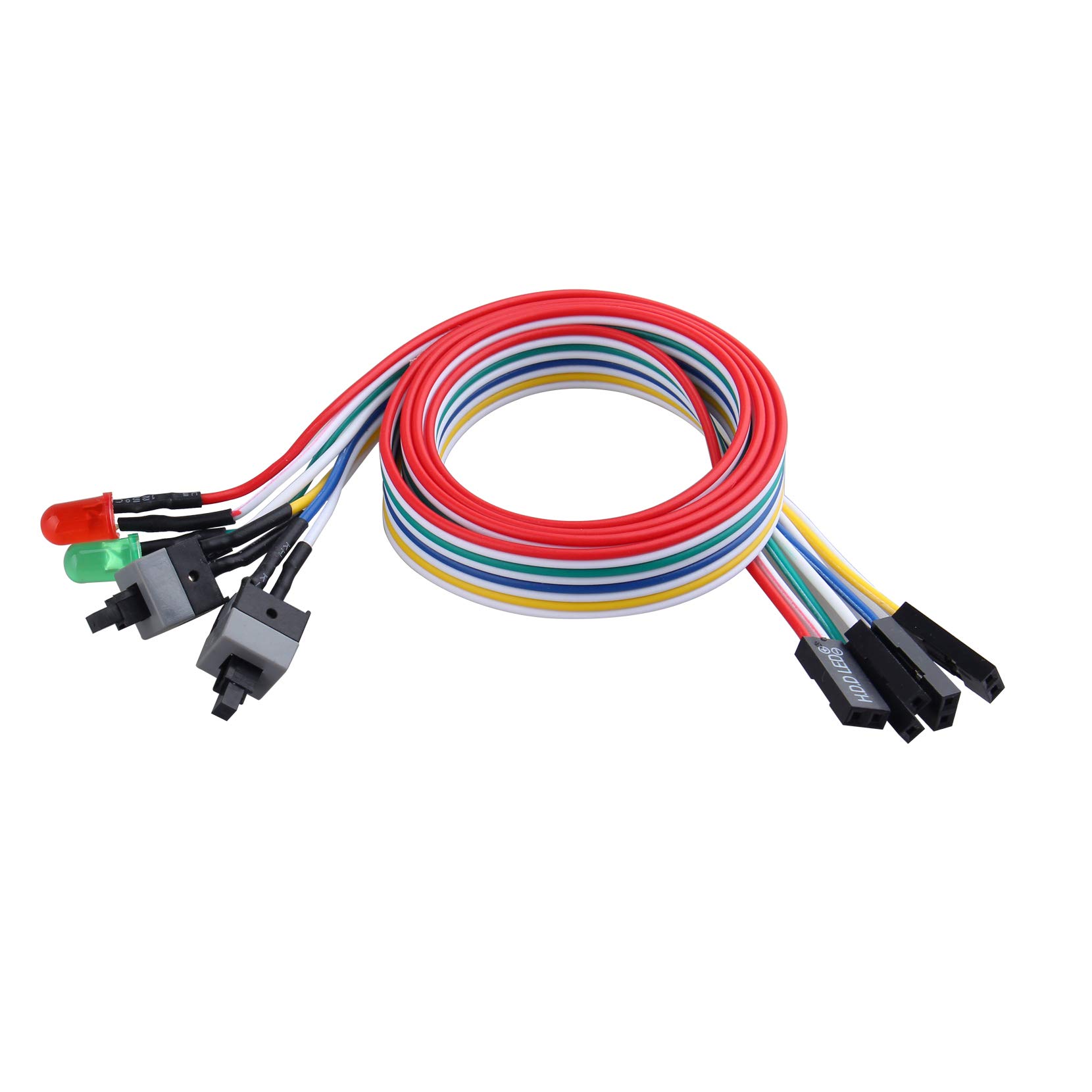 Cavo Interruttore ATX 60cm Per PC Desktop - Accensione, Reset E LED HDD - Foto 3