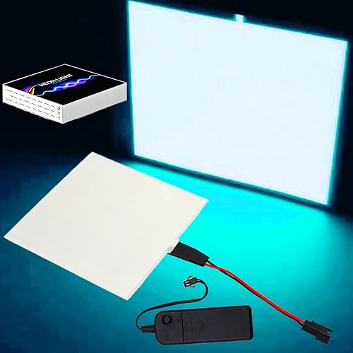 jose2015 Luces de alambre EL de 3.9 x 3.9 in, cortables para bricolaje, electroluminiscente, luz de fondo, lámpara de papel, 3 modos con paquete de