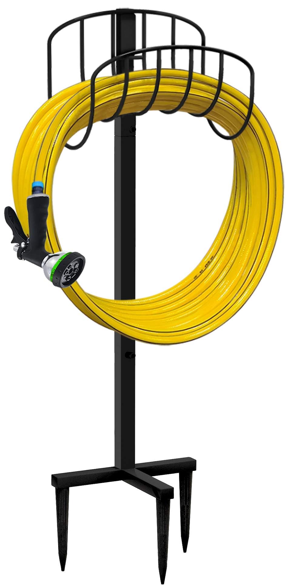Artigarden Freestanding Garden Hose Holder, Heavy Duty Metal Detachable Water Pipe Organizer Storage Stand Rack for Outdoor Garden Lawn , Yard & Patio