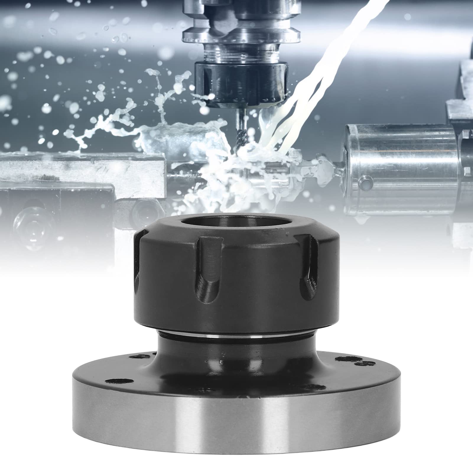 ER Portabrocas CNC de 100 mm de diámetro x 54 mm de altura, acero al carbono de alta precisión para fresadoras, torneado y grabado CNC