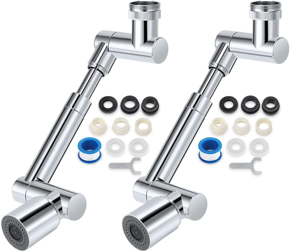 2Pcs Faucet Extender, Universal 360°+1080° Swivel Faucet Extender