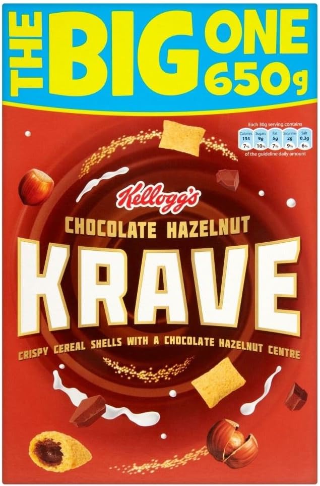 Kellogg's Krave Chocolate Hazelnut (650g) - Pack of 6
