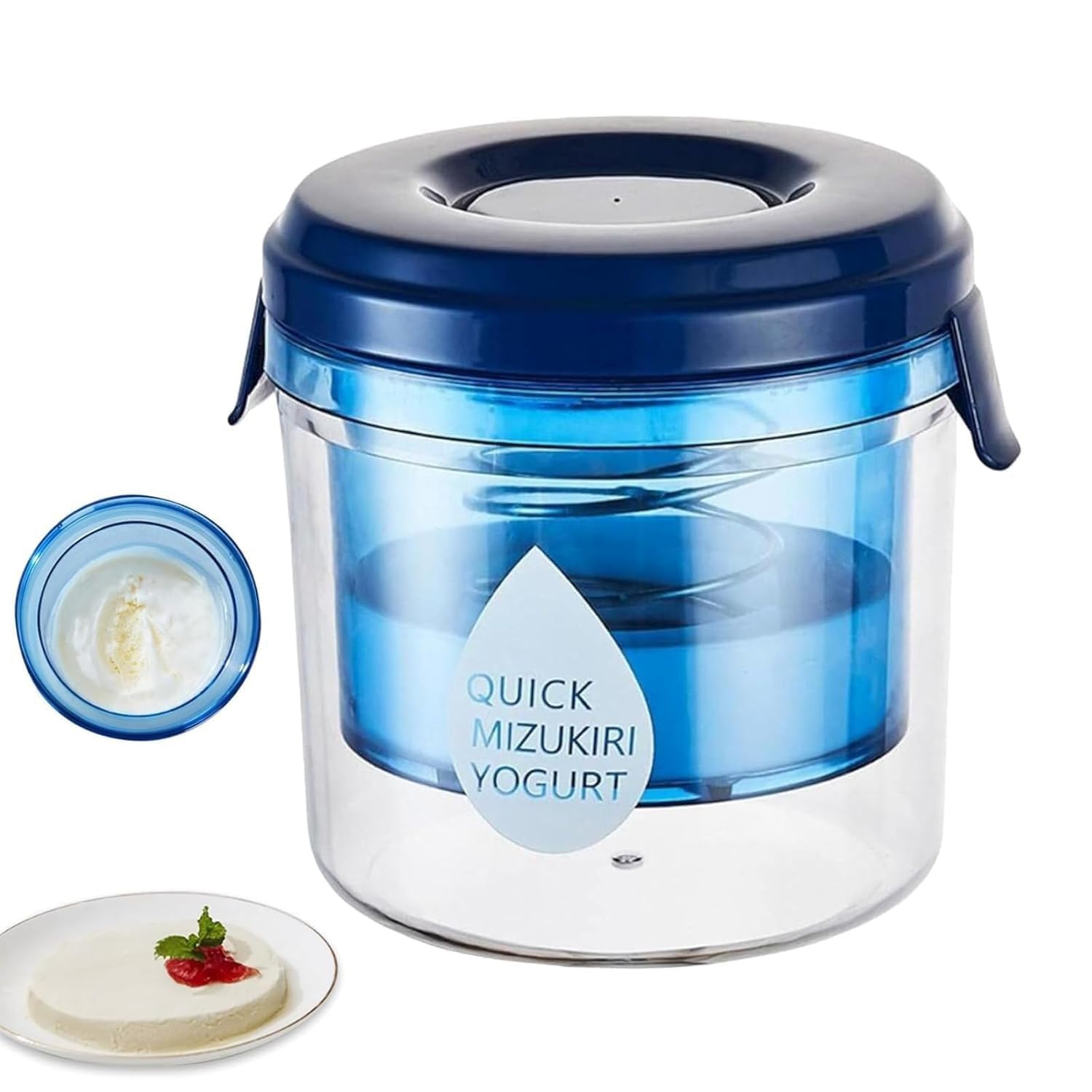 Greek Yogurt Maker Strainer with Lid - Yogurt Filter Container & Hung Curd Dahi Maker | Fine Mesh Whey Separator, Reusable Yogurt Draining Basket for Labneh, Cheese Sieve Kitchen Gadget Tool-image-16