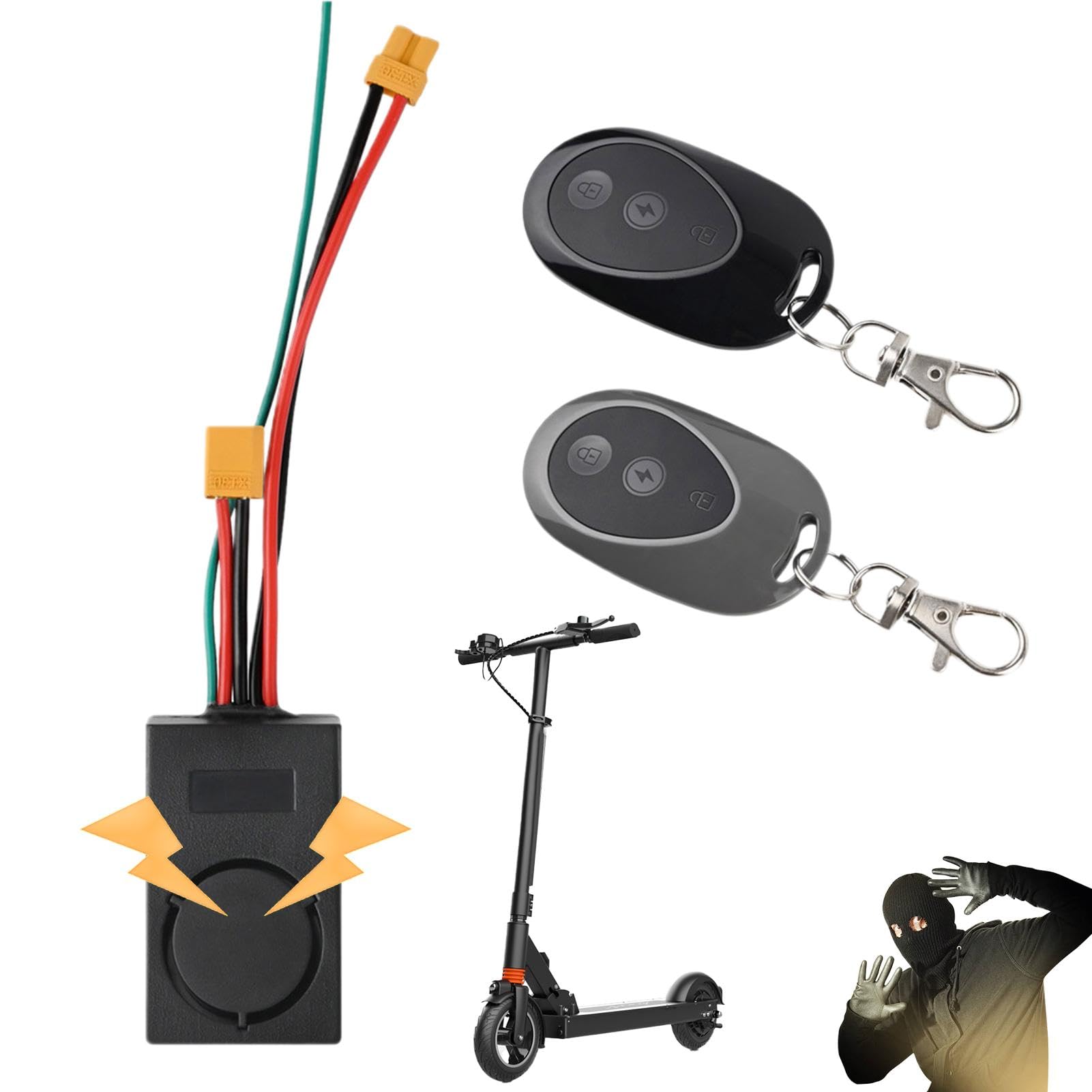 Diebstahlalarm für Roller, Bewegungssensor für Roller – Sicherheitsalarm mit hoher Kompatibilität für Elektrofahrrad, Bewegungsmelder