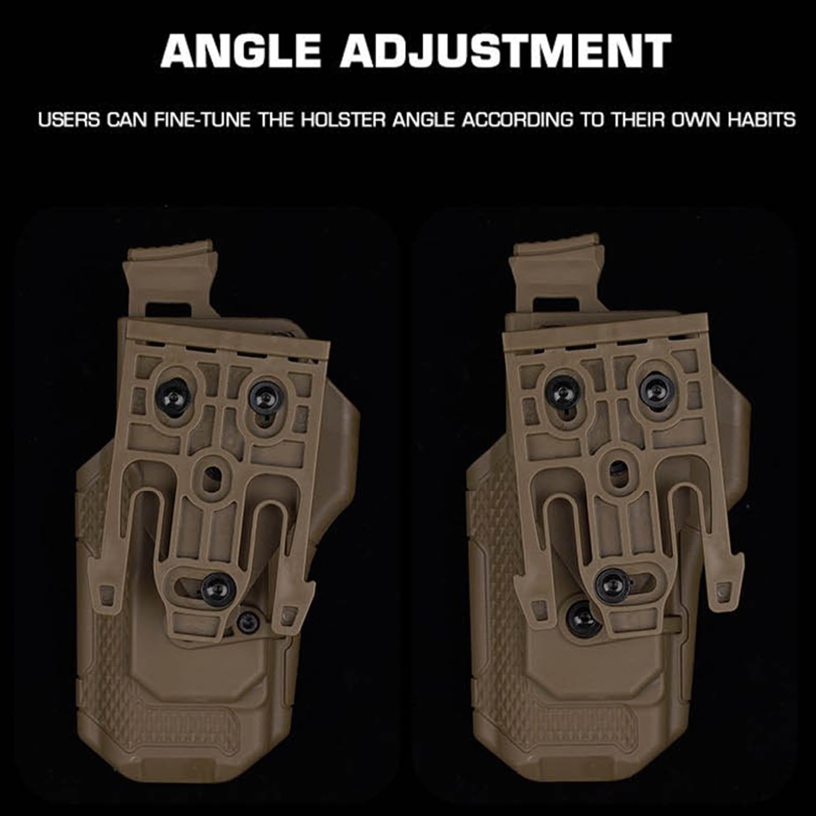 Fondina Tattica Per Pistola + Set Di Cinghie Per Coscia Con Sgancio Rapido QLS, Accessorio Universale Per Fondina Da Caccia Per Softair Paintball E Tiro