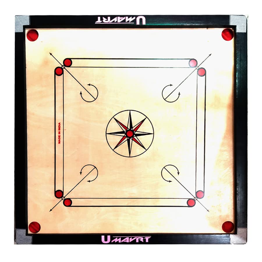 UMAVRT Drop-Dead Gorgeous 32 Inch Beautiful Carom Board and Coins & Striker & Powder