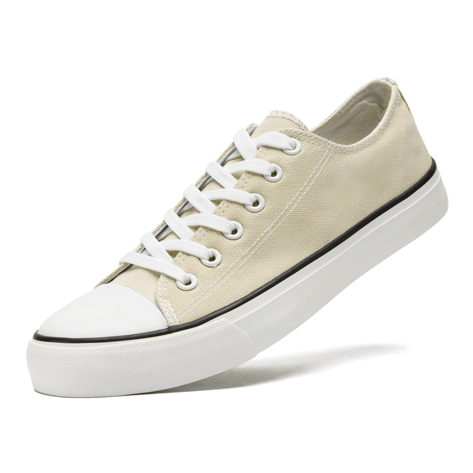 Men Women Canvas Shoes Ladies Lace Up Low Top Sneakers Fashionable Classic Walking Sneakers