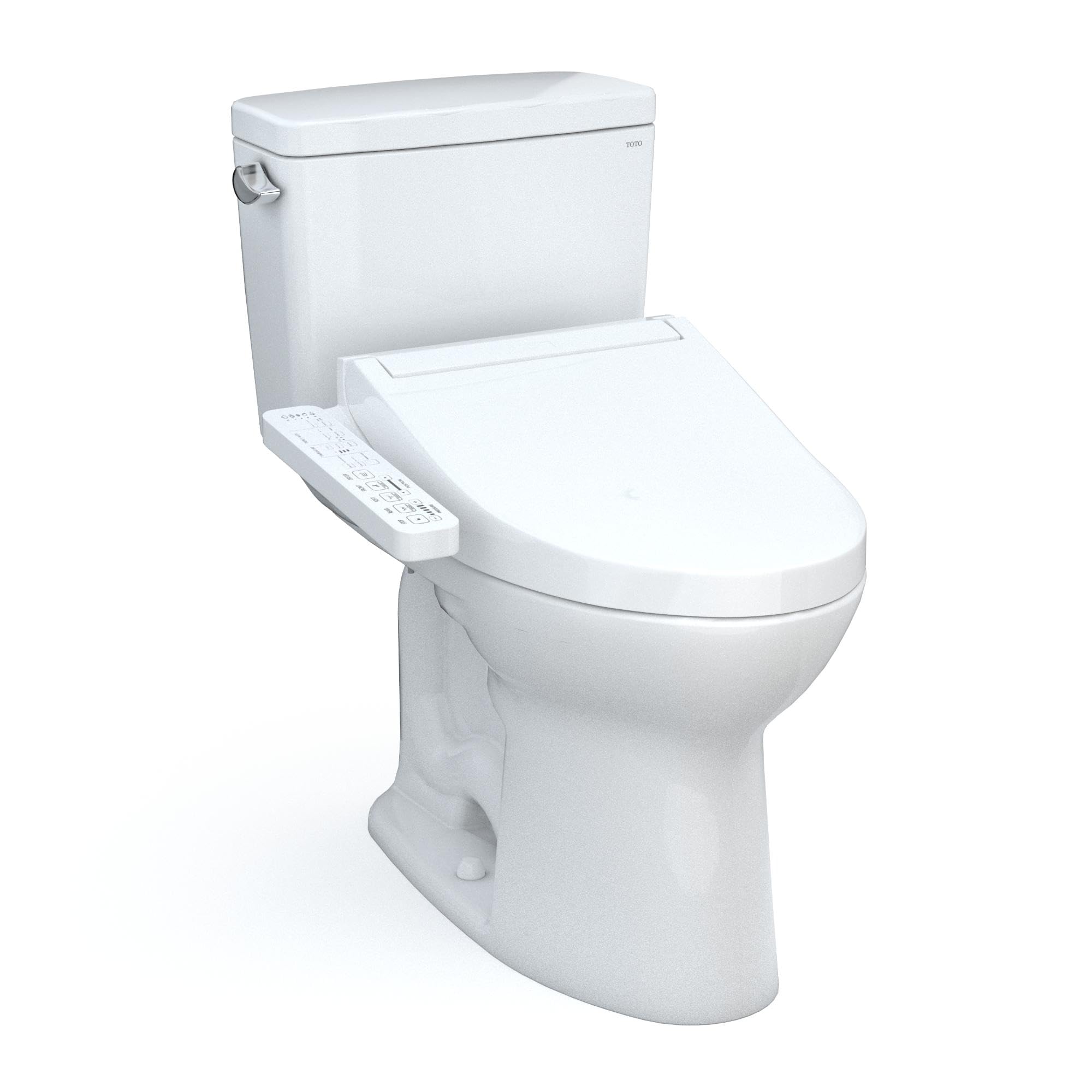 Photo 1 of ***INCOMPLETE SET /MISSING ASSEMBLY PIECES*** TOTO Drake Two-Piece Elongated 1.6 GPF TORNADO FLUSH Toilet with CEFIONTECT and SoftClose Seat, WASHLET+ Ready, Cotton White - MS776124CSG#01