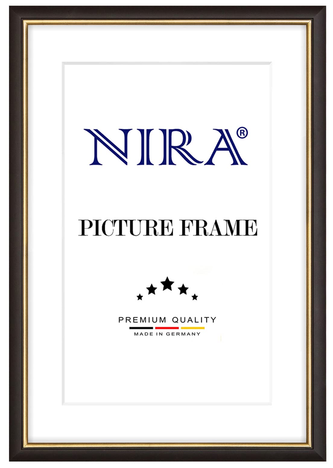 NiRa Massief houten fotolijst, 26 x 38 cm, in oud-zwart-zilver, kleur
