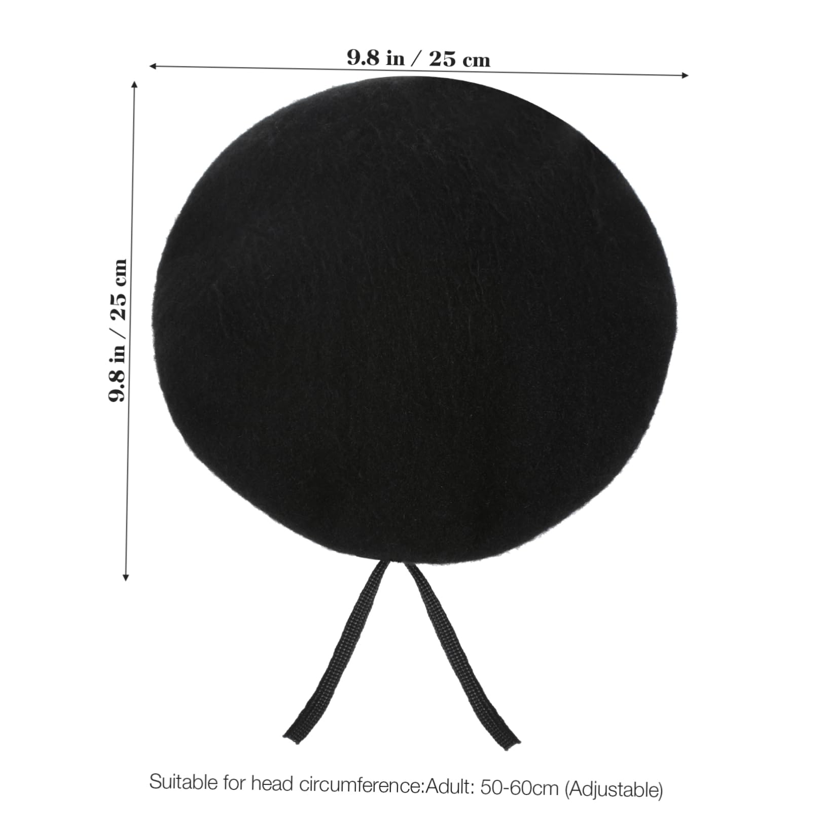 BESPORTBLE Adjustable Flax Beret Cap for Men Women Sunscreen Hat British Peaked Hat Fashion Accessory for Occasions Black