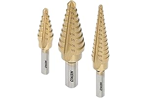 Neiko 10193A - Juego de 28 brocas escalonadas para metal duro
