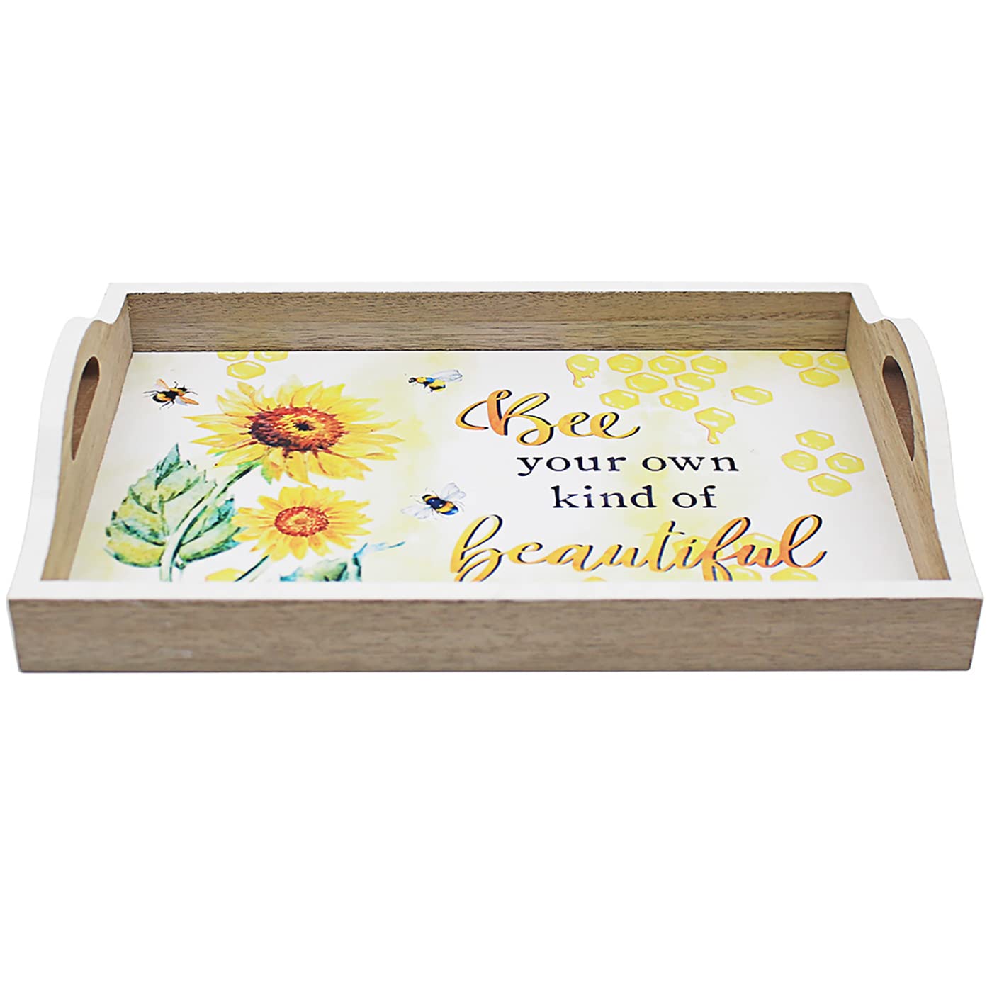 Lesser & Pavey Multicolor Bee Happy Wooden Tray