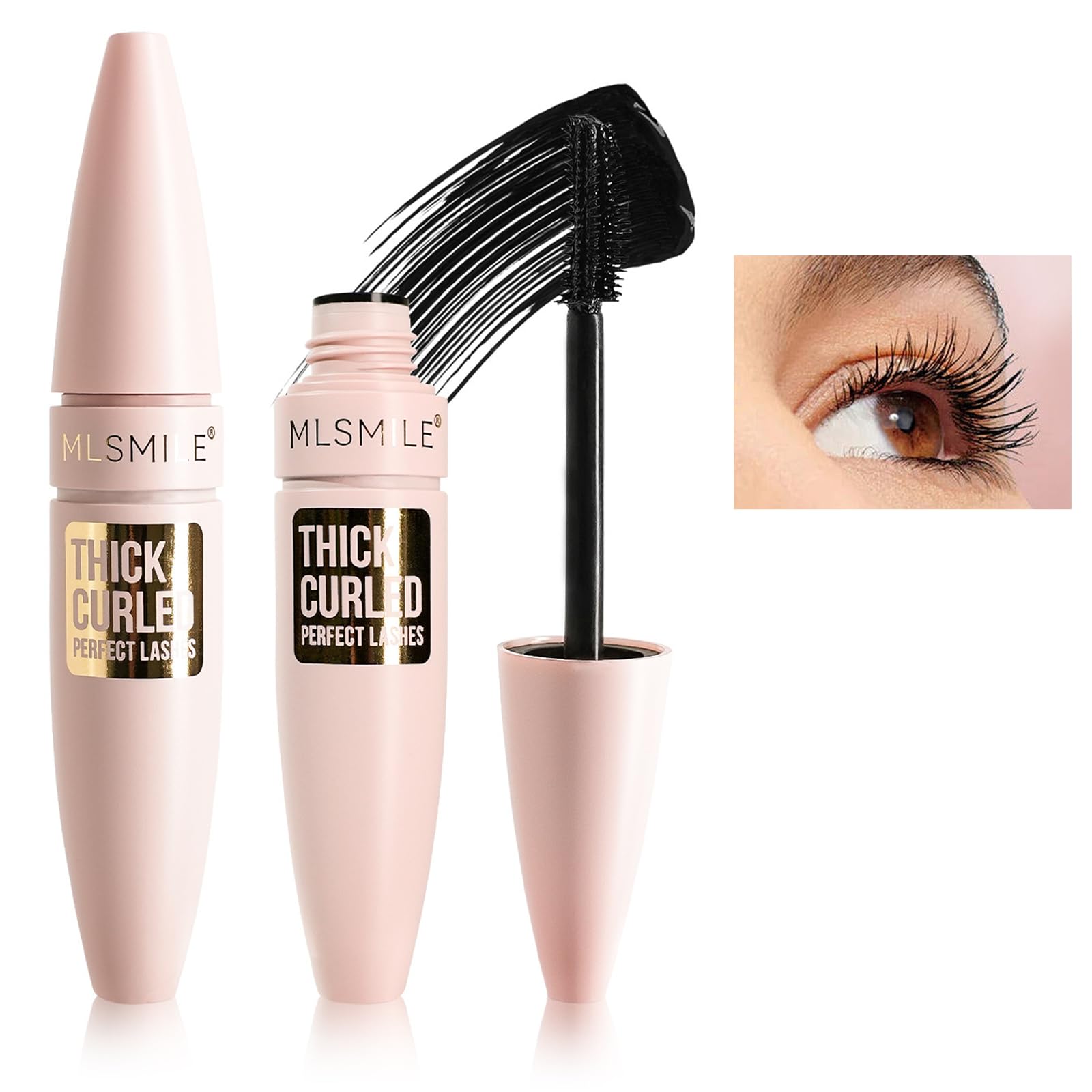 Waterproof Mascara Mascara Black Volume and Length, Lengthening Black, Voluminous Eyelashes, Clump-Free, Long-Lasting