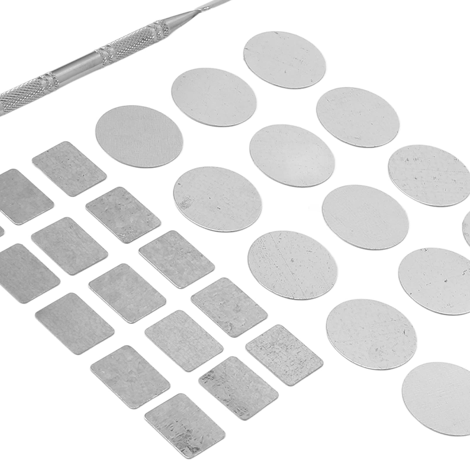 Metal Stickers for Eyeshadow Palette Set Makeup Metal Stickers for Eyeshadow Palette Stainless Steel Spatulas for Cosmetic Mixing Magnetic Palette Accessories - Image 2